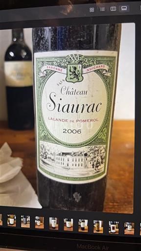 Burdeos Lalande-de-Pomerol Château Siaurac 2006