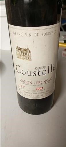 Burdeos Canon-Fronsac Château Coustolle 2003
