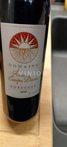 Burdeos Bordeaux Domaine Âme Carpe Diem 2016