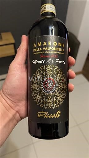Benecija Amarone della Valpolicella Piccoli Monte La Parte Neleten.