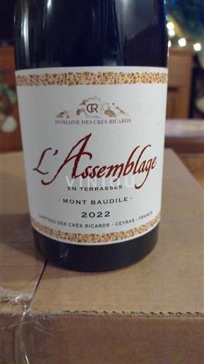 Linguadoca e Rossiglione Monte Baudile Domaine S Crès Ricards L'Assemblage en Terrasses 2022