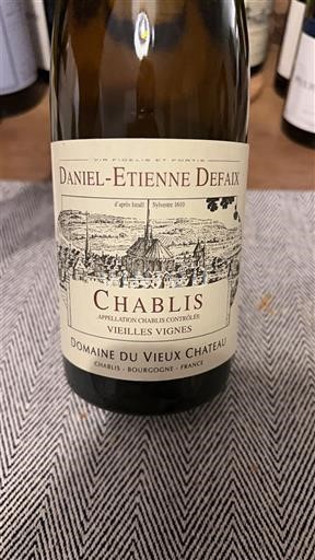Burgundi Chablis Domaine Vieux Château Vieilles Vignes 2016