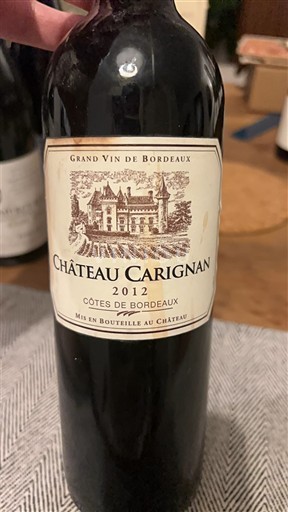 Bordeaux Côtes-de-Bordeaux Château Carignan 2012