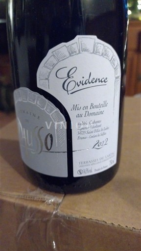 Langvedok Terrasses-du-Larzac Domaine Dausso Evidence 2022