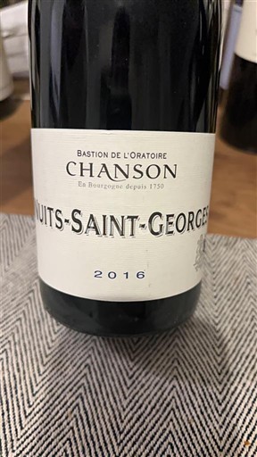 Burgundy Nuits-Saint-Georges Chanson 2016