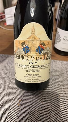 Burgundy Nuits-Saint-Georges Premier Cru Hospices de Nuits Fagon 2017