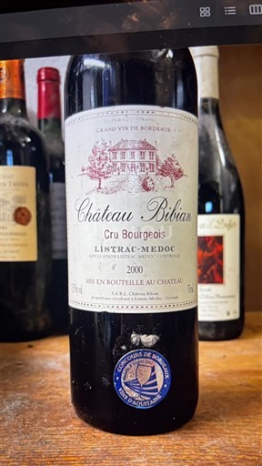 Bordeaux Listrac-Médoc Château Bibian Cru Bourgeois 2000
