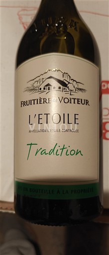 Vin Blanc sec Tradition Fruitière de Voiteur 2018 France Jura L'Étoile AOC