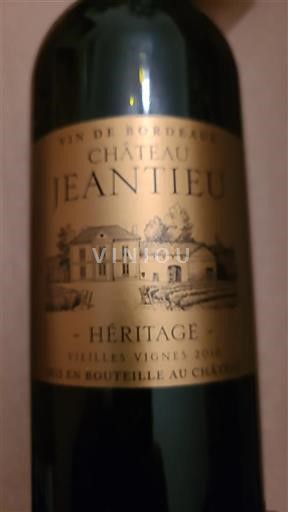 Burdeos Bordeaux Château Jeantieu Héritage Vieilles Vignes 2016
