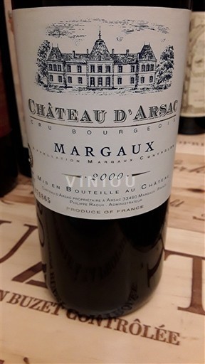 Bordeaux Margaux Cru Bourgeois Château Arsac 2000