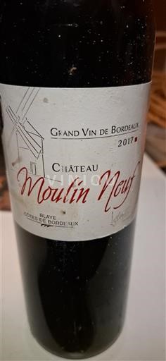 Bordeaux Blaye-côtes-de-bordeaux Château Moulin Neuf 2017