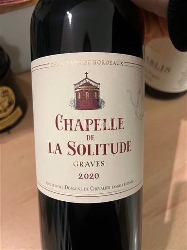 Bordeaux Graves Domaine Chevalier Chapelle de la Solitude 2020