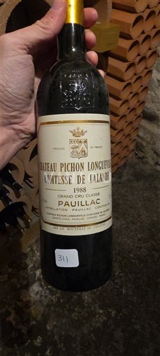 Bordeaux Pauillac Grand Cru Château Pichon Longueville Comtesse de Lalande 1988