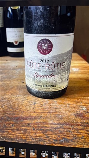 Viinit Rouge sec Lysandre Maxime Maignez 2019 Ranska Rhônen laakso Côte-rôtie AOC