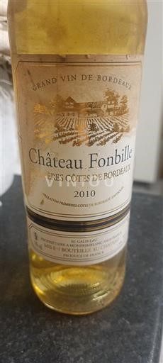 Burdeos Primeras Colinas de Burdeos Château Fonbille 2010