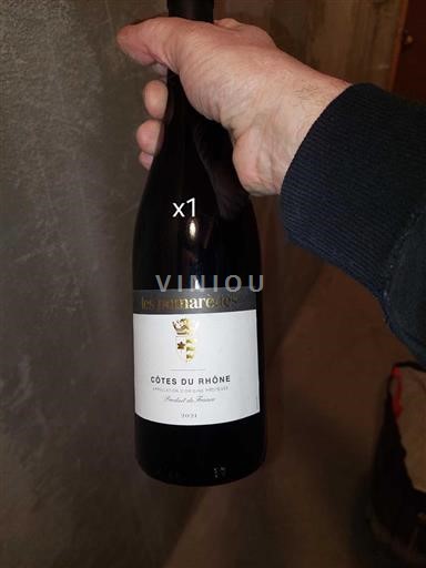 Viinit Rouge sec Les Tamaris 2021 Ranska Rhônen laakso Côtes-du-rhône AOC