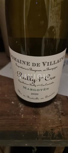 Bourgogne Premier Cru Domaine Villaine Margotés 2020