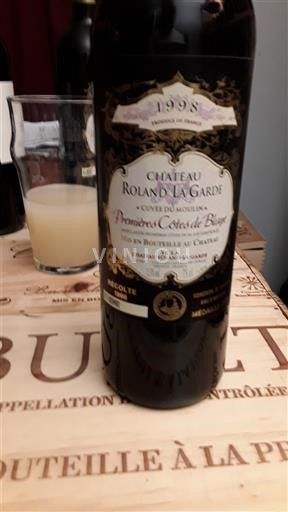Bordeaux Côtes-de-blaye Château Roland La Garde du Moulin 1998