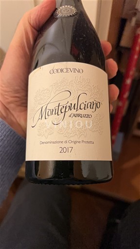 Abruzos Montepulciano d'Abruzzo Codicevino 2017