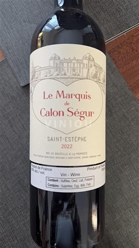 Bordeaux Saint-Estèphe Calon Ségur Le Marquis de Calon Ségur 2022