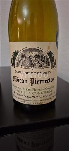 Burgundija Mâcon in Mâcon-villages Domaine Pouilly Clos de la Condemine 2016