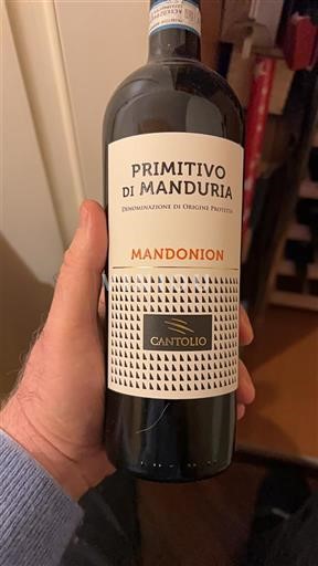 Apulia Wines Primitivo di Manduria Cantolio Mandonion 2021
