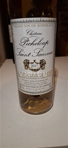 Burdeos Sainte-Croix-Du-Mont Château Picheleoup Saint Sauveur 2017