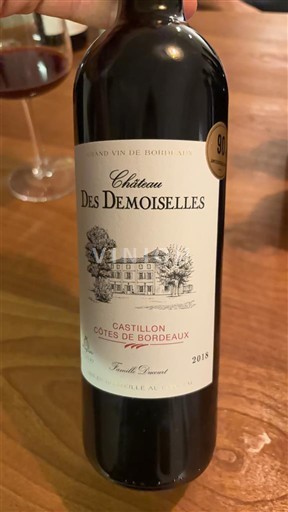 Bordeaux Castillon-côtes-de-bordeaux Château S Demoiselles 2018