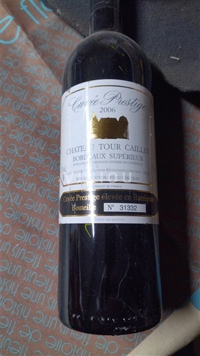 Burdeos Bordeaux superior Château Tour Cailloux Prestige élevée en Barriques 2006