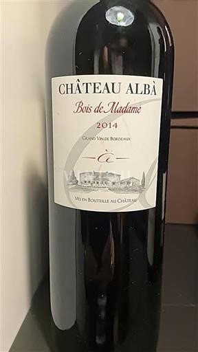 Bordeaux Château Albà Bois de Madame 2014