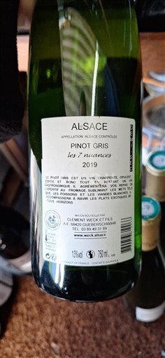 Alsace Clément Weck et Fils les 7 nuances 2019