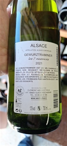 Alsace Clément Weck et Fils les 7 nuances 2021