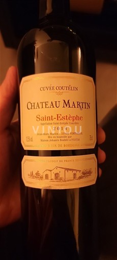 Burdeos Saint-Estèphe Château Martin Coutelin 2014