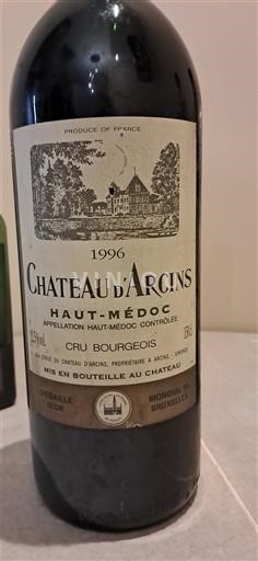 Bordeaux Haut-Médoc Château Arcins 1996