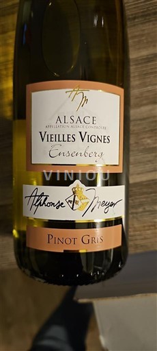 Alsace Pinot Grigio Alphonse Meyer Vieilles Vignes Ensenberg 2022