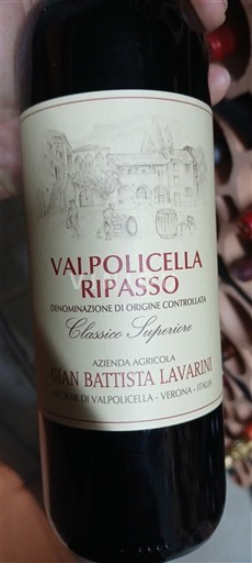 Véneto Valpolicella Ripasso Gian Battista Lavarin Classico Superiore 2020