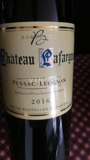 Bordeaux Pessac-Léognan Château Lafargue 2016