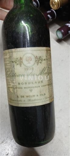 Bordeaux Château Mayne 1975