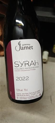 Alpen en Rhônevallei Rhodanische Heuvels Domaine Jamet Syrah 2022