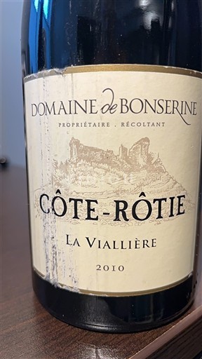 Rhône Valley Côte-Rôtie Domaine Bonserine La Viallière 2010