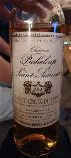 Burdeos Sainte-Croix-Du-Mont Château Picheloup Saint Sauveur 2013