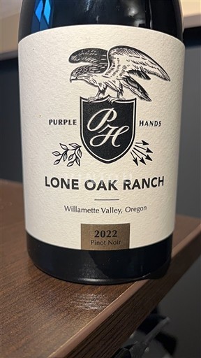 AVA Tây Bắc Mỹ Thung lũng Willamette (Oregon) Lone Oak Ranch Pinot Noir 2022
