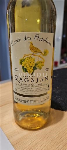 Sudoeste Côtes de Gascogne Domaine Lagajan des Ortolans 2022