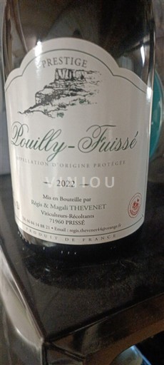 Burgundi Pouilly-fuissé Régis & Magali Thevenet Prestige 2022
