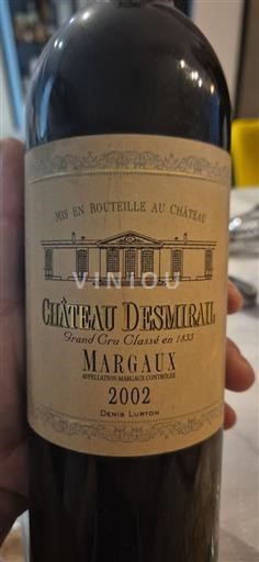 Bordeaux Margaux Grand Cru Château Smirail 2002