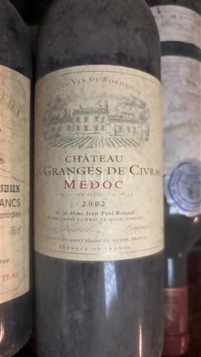 Bordeaux Médoc Château Granges de Civrac 2002