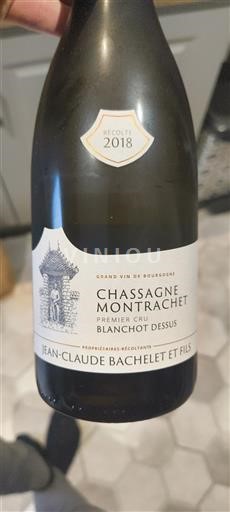 Burgund Chassagne-Montrachet Premier Cru Jean-Claude Bachelet et Fils Blanchot Dessus 2018