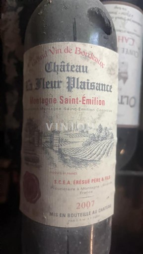 Bordeaux Montagne-saint-émilion Château La Fleur Plaisance 2007