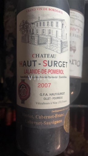 Burdeos Lalande-de-Pomerol Château Haut-Surget 2007