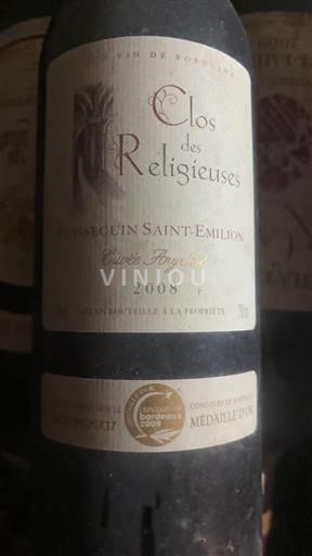 Burdeos Puisseguin-saint-émilion Clos des Religieuses Prestige 2008